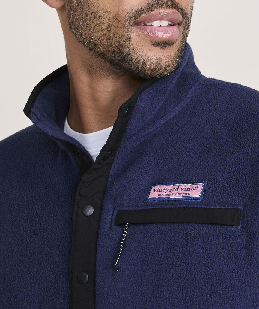 Vineyard Vines Harbor Fleece Quarter-Snap