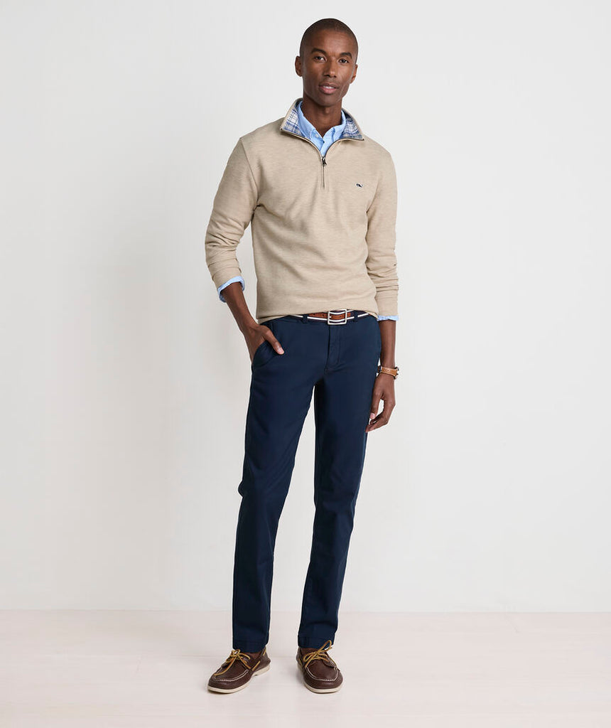 Vineyard Vines Plaid Collar Saltwater Quarter-Zip