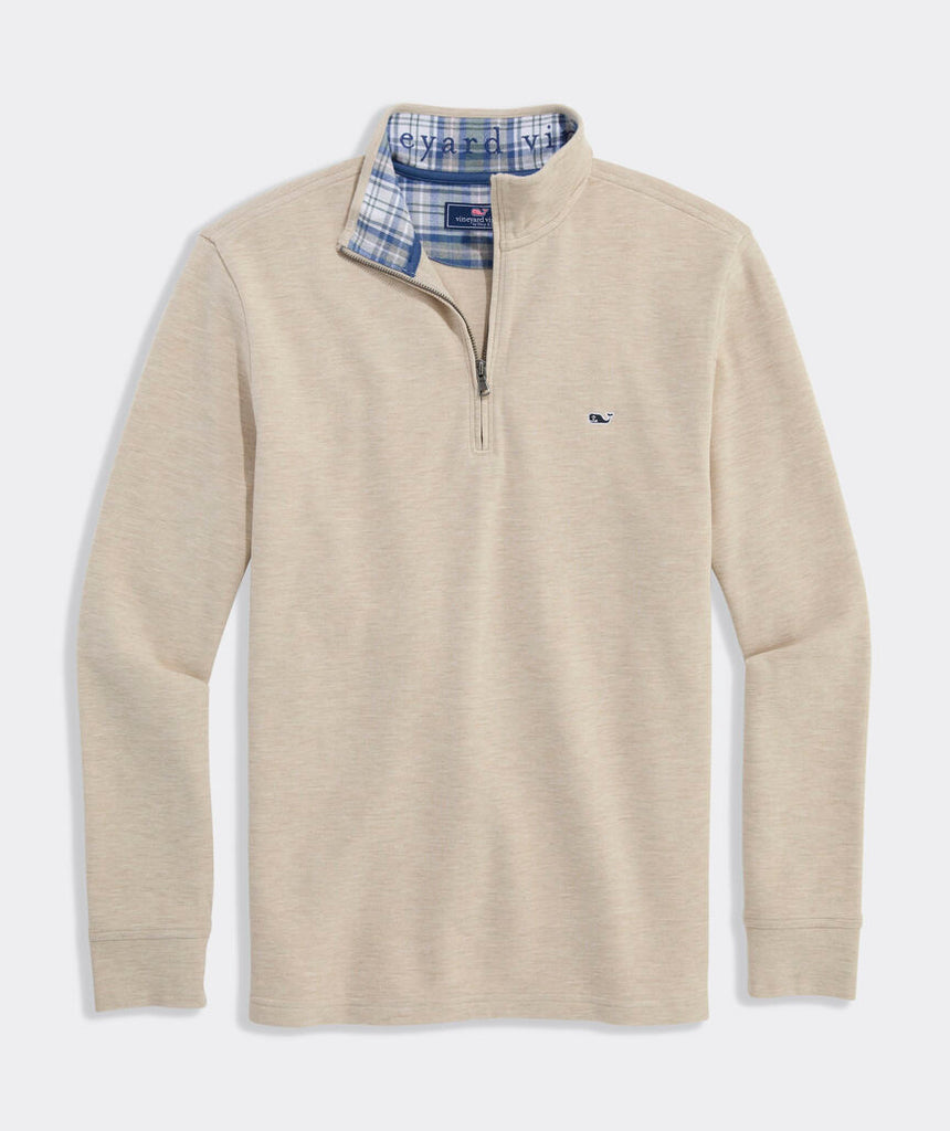 Vineyard Vines Plaid Collar Saltwater Quarter-Zip