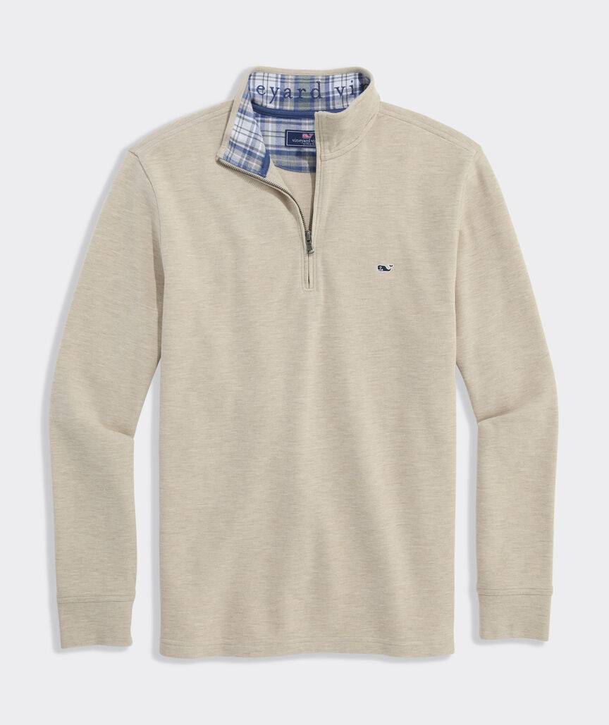 Vineyard Vines Plaid Collar Saltwater Quarter-Zip