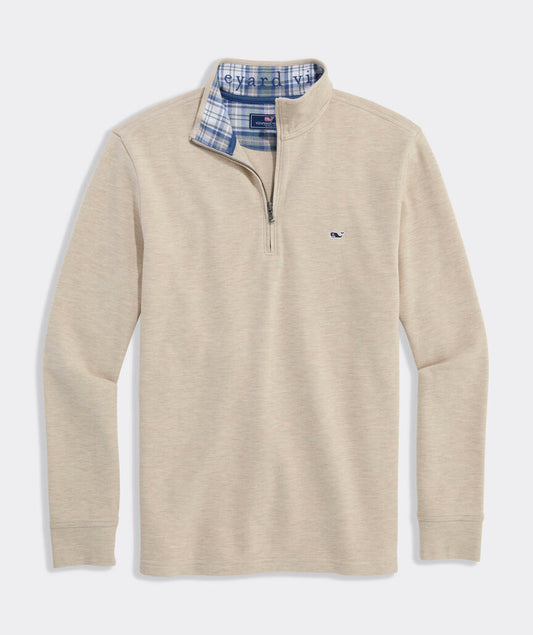 Vineyard Vines Plaid Collar Saltwater Quarter-Zip