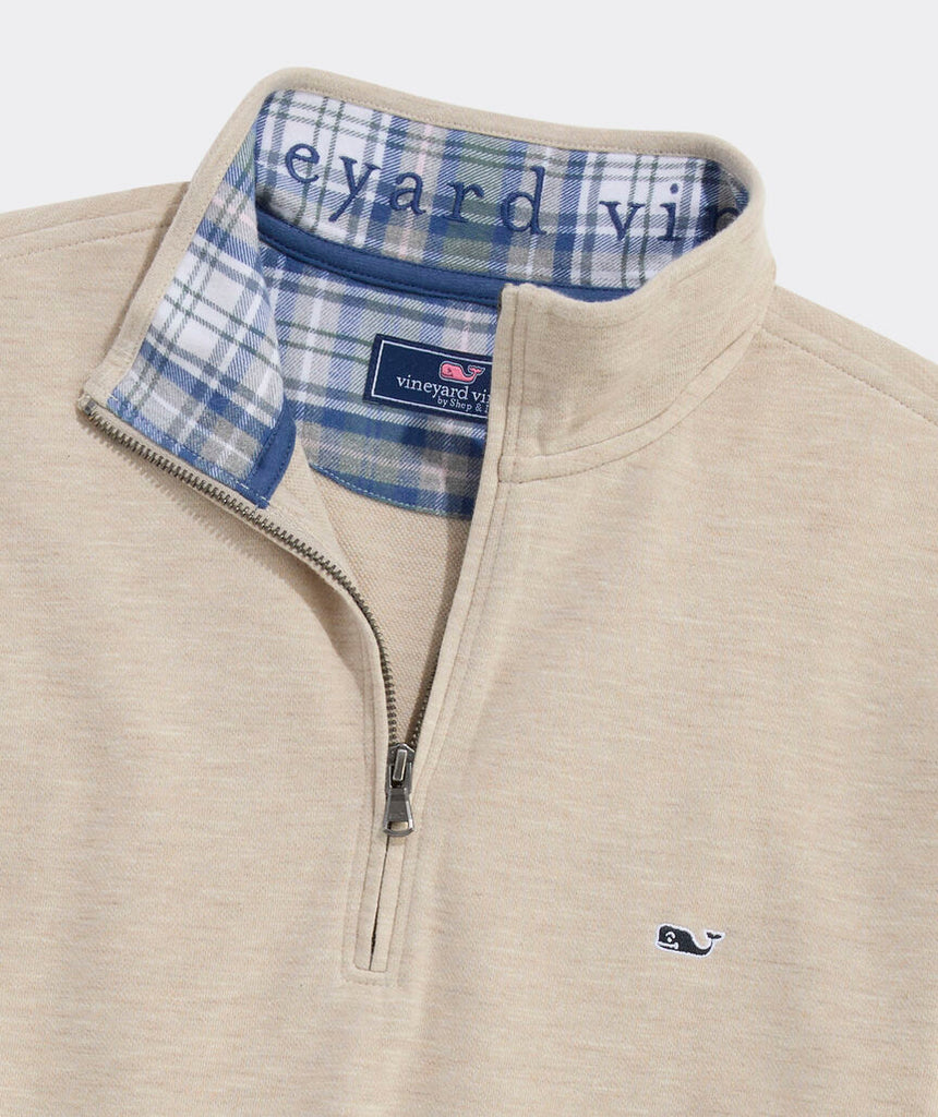 Vineyard Vines Plaid Collar Saltwater Quarter-Zip