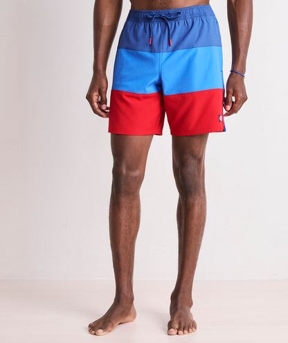 Vineyard Vines 7 Inch Colorblock Piped Chappy Swim Trunks