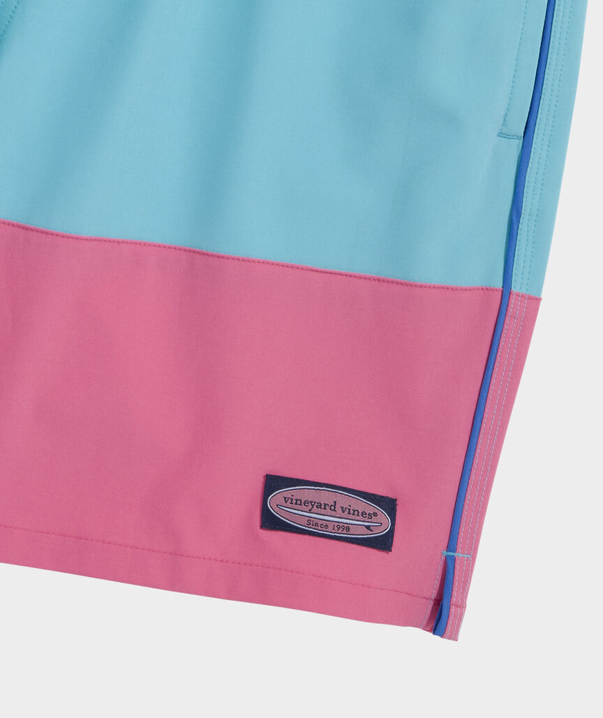 Vineyard Vines 7 Inch Colorblock Piped Chappy Swim Trunks