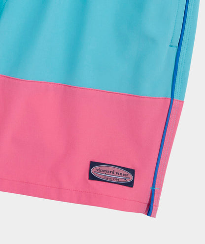 Vineyard Vines 7 Inch Colorblock Piped Chappy Swim Trunks