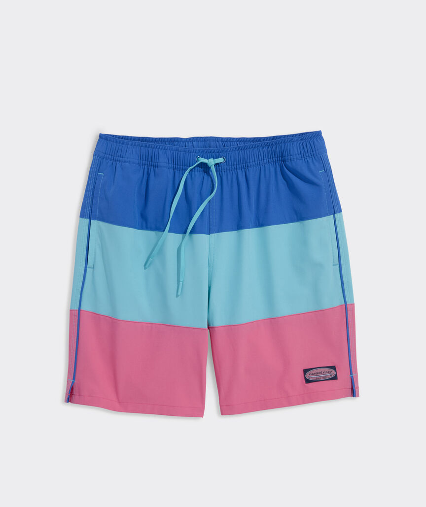 Vineyard Vines 7 Inch Colorblock Piped Chappy Swim Trunks