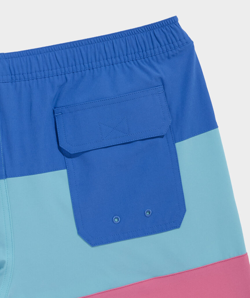 Vineyard Vines 7 Inch Colorblock Piped Chappy Swim Trunks