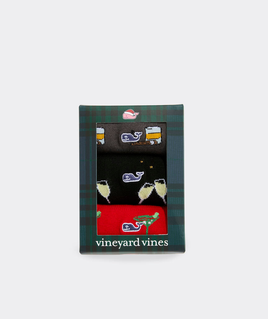 Vineyard Vines Holiday Party 3-Pack Socks