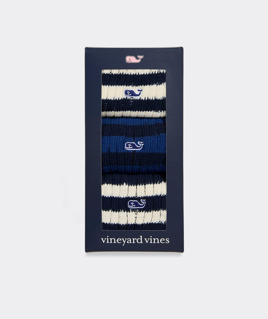 Vineyard Vines Athletic Rugby Stripe 3-Pack Socks