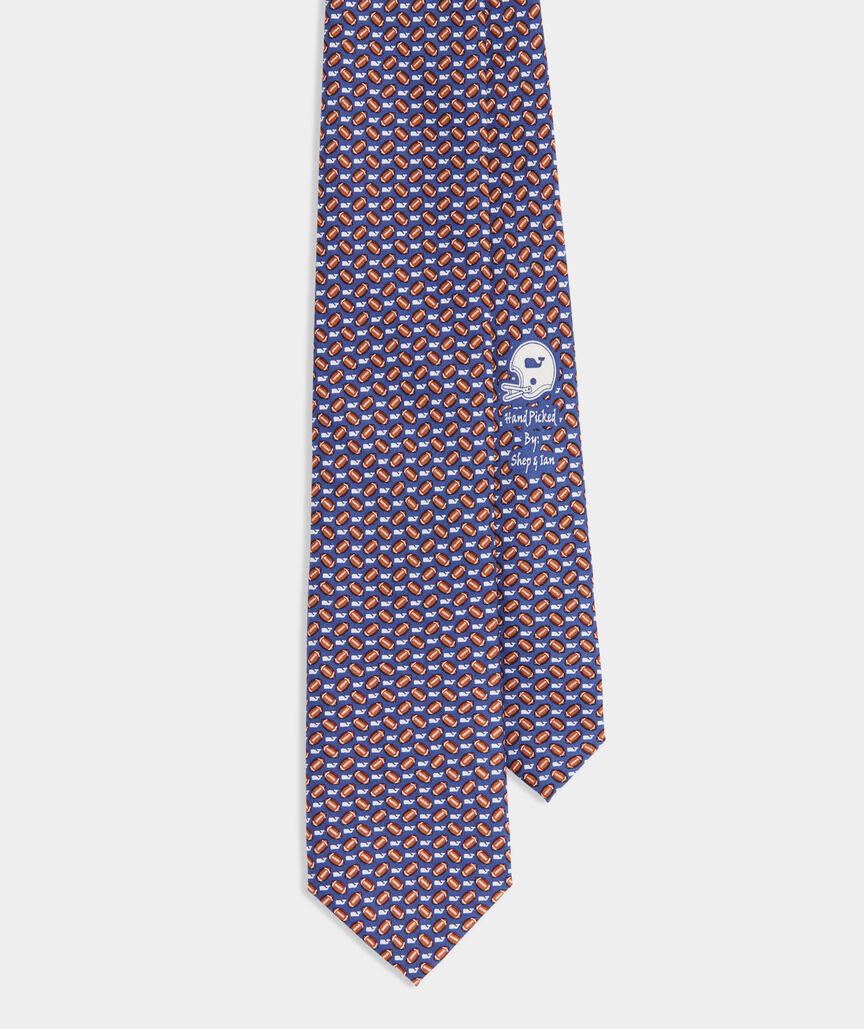 Vineyard Vines Footballs & Whales Silk Tie