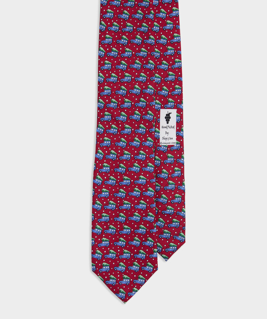 Vineyard Vines Truck & Tree Silk Tie