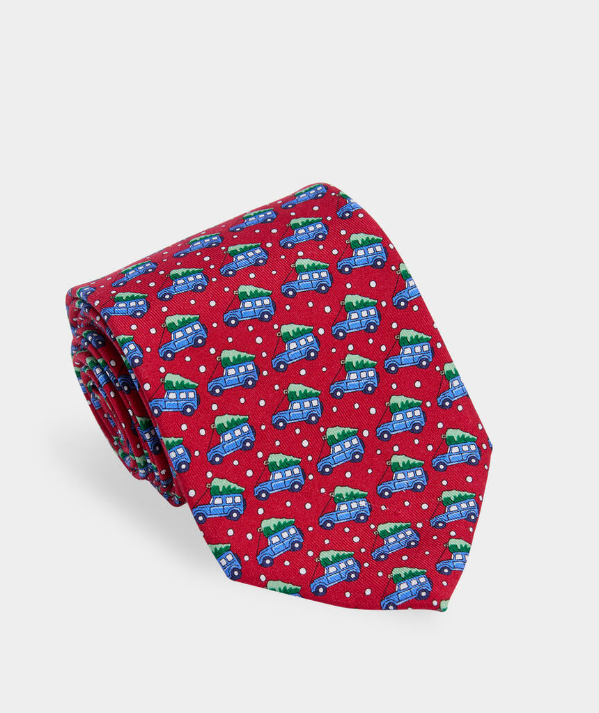Vineyard Vines Truck & Tree Silk Tie