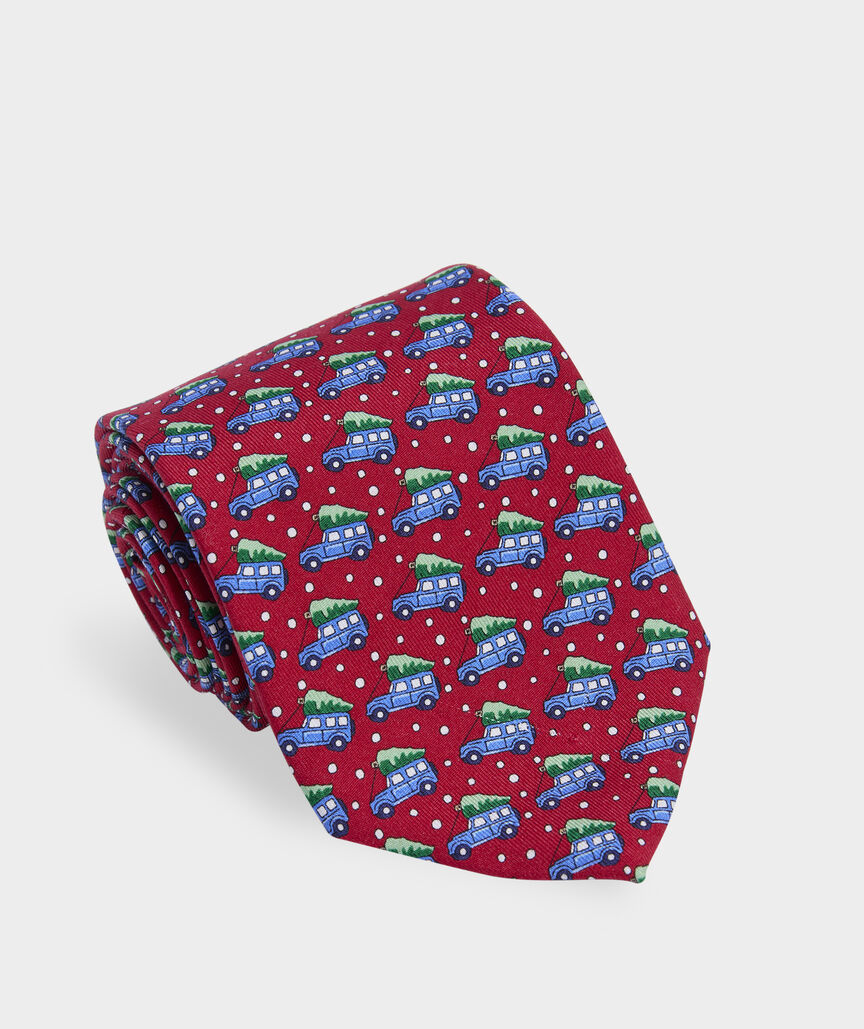 Vineyard Vines Truck & Tree Silk Tie