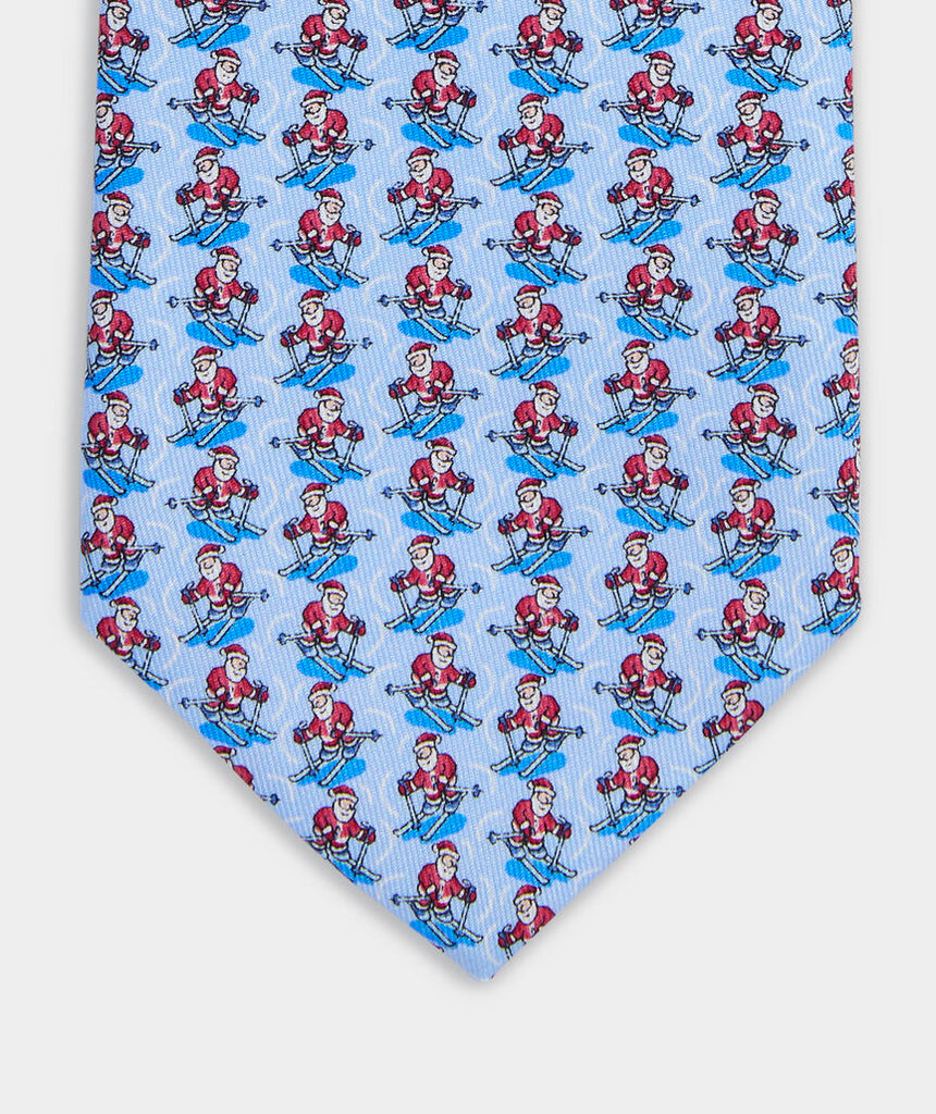 Vineyard Vines Skiing Santa Silk Tie