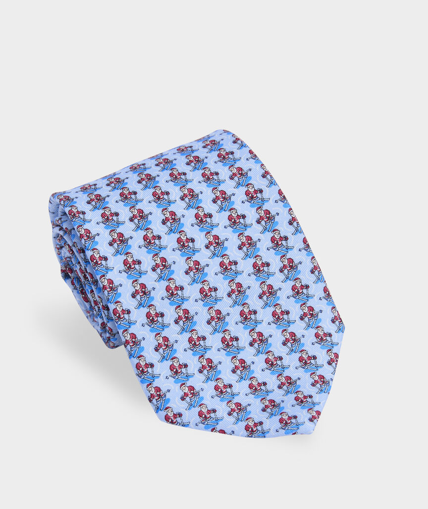 Vineyard Vines Skiing Santa Silk Tie