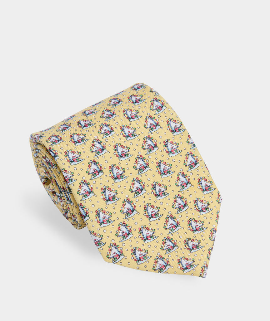 Vineyard Vines Sailing Santa Silk Tie