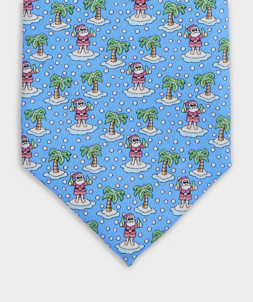 Vineyard Vines Let It Snow Anywhere But Here Silk Tie