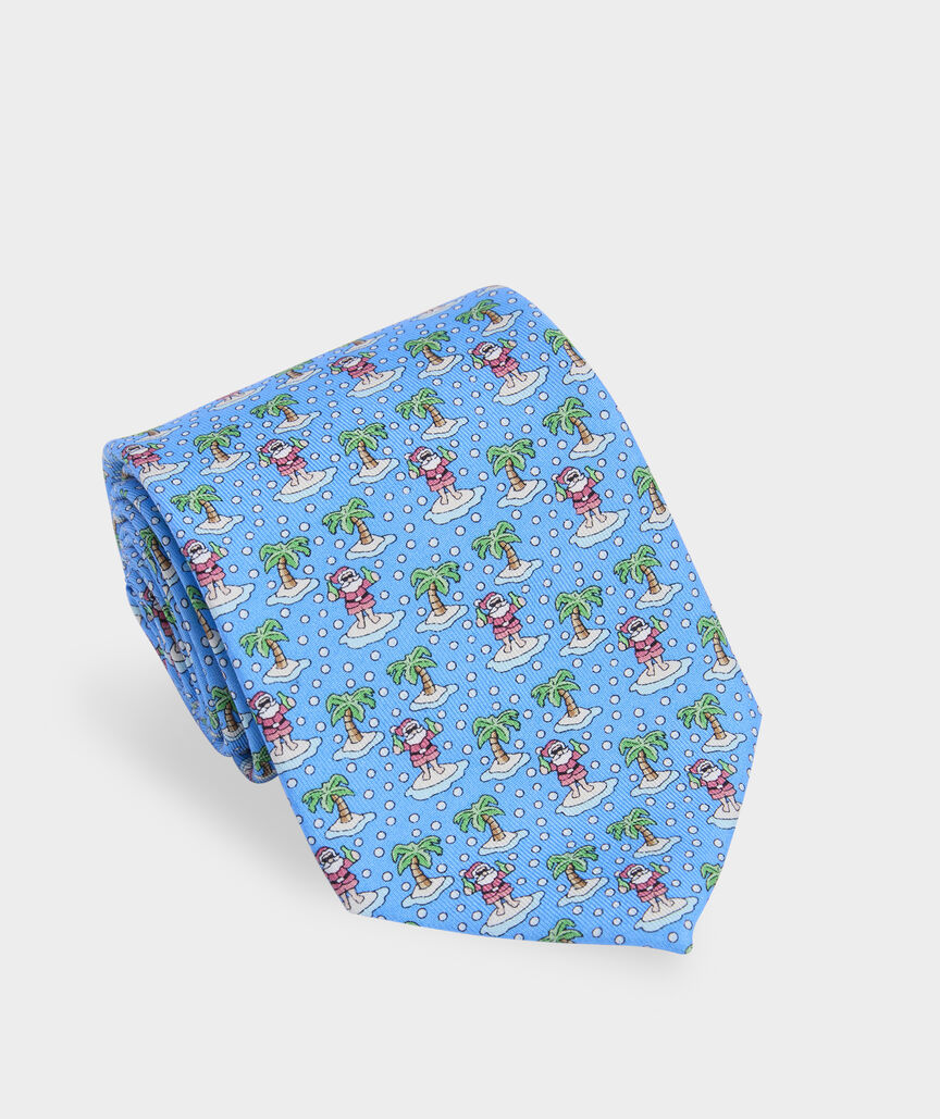 Vineyard Vines Let It Snow Anywhere But Here Silk Tie