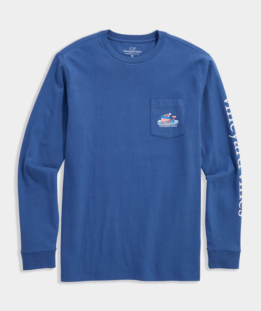 Vineyard Vines Pond Hockey Whale Long-Sleeve Pocket Tee