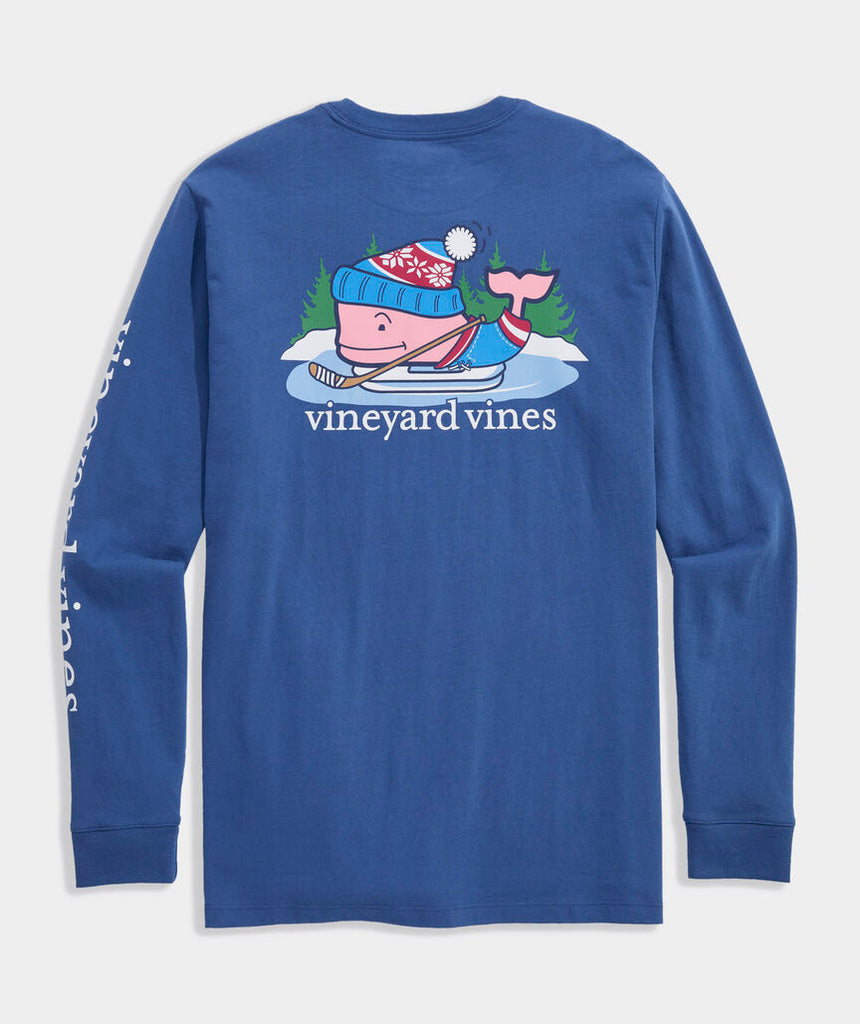 Vineyard Vines Pond Hockey Whale Long-Sleeve Pocket Tee
