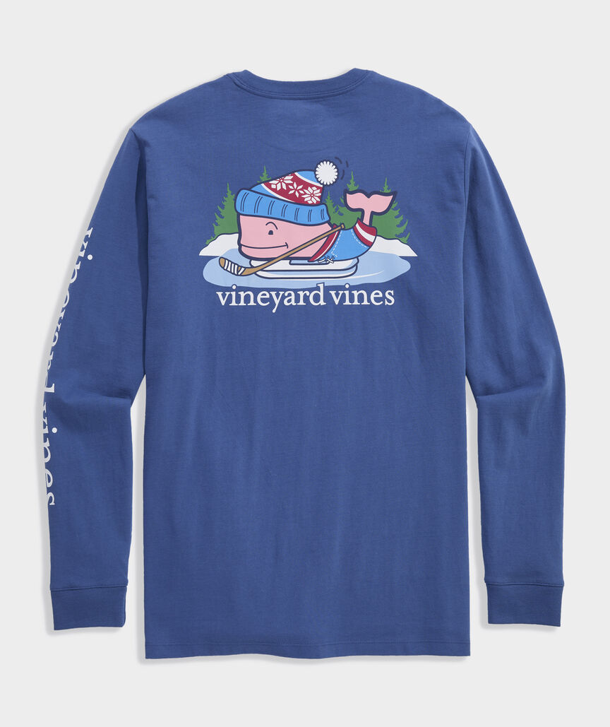 Vineyard Vines Pond Hockey Whale Long-Sleeve Pocket Tee