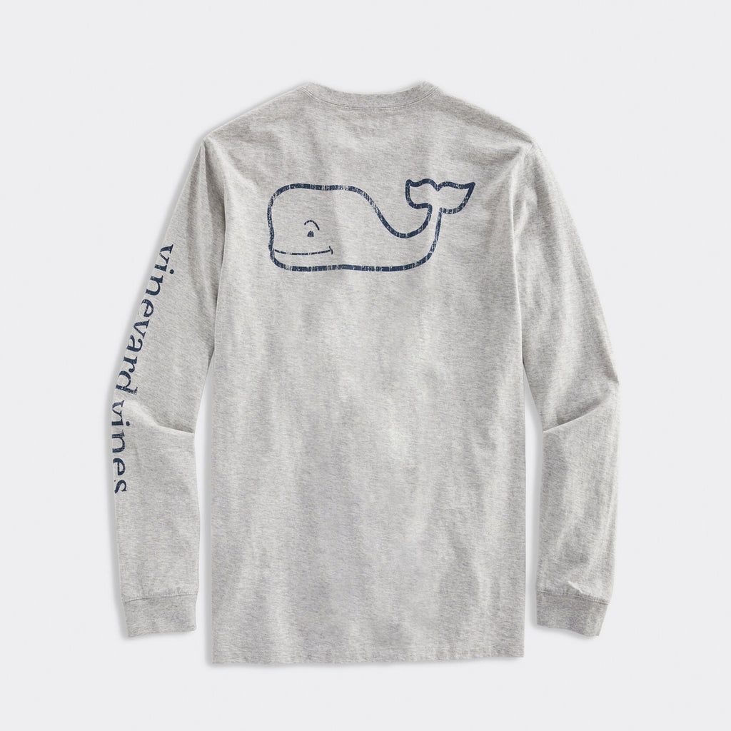 Vineyard Vines Vintage Whale Long-Sleeve Pocket Tee