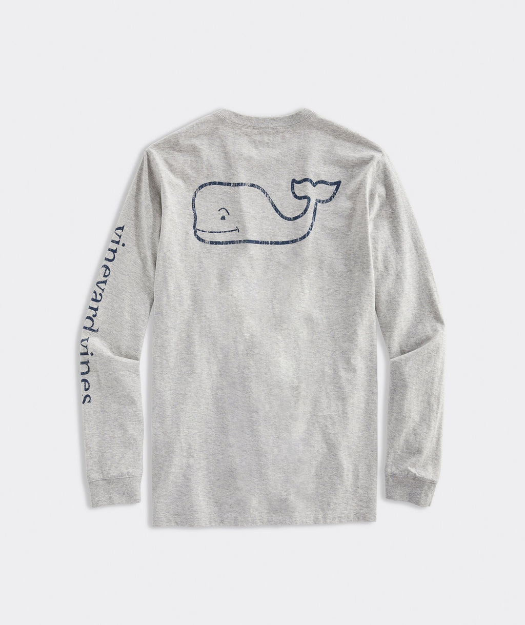 Vineyard Vines Vintage Whale Long-Sleeve Pocket Tee