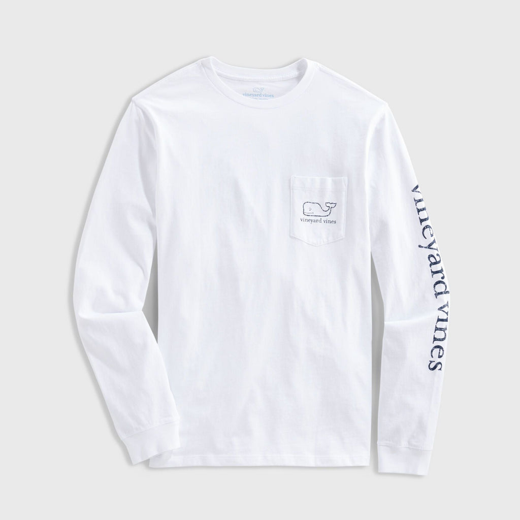 Vineyard Vines Vintage Whale Long-Sleeve Pocket Tee