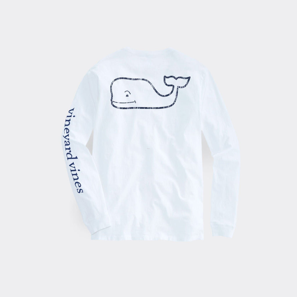 Vineyard Vines Vintage Whale Long-Sleeve Pocket Tee