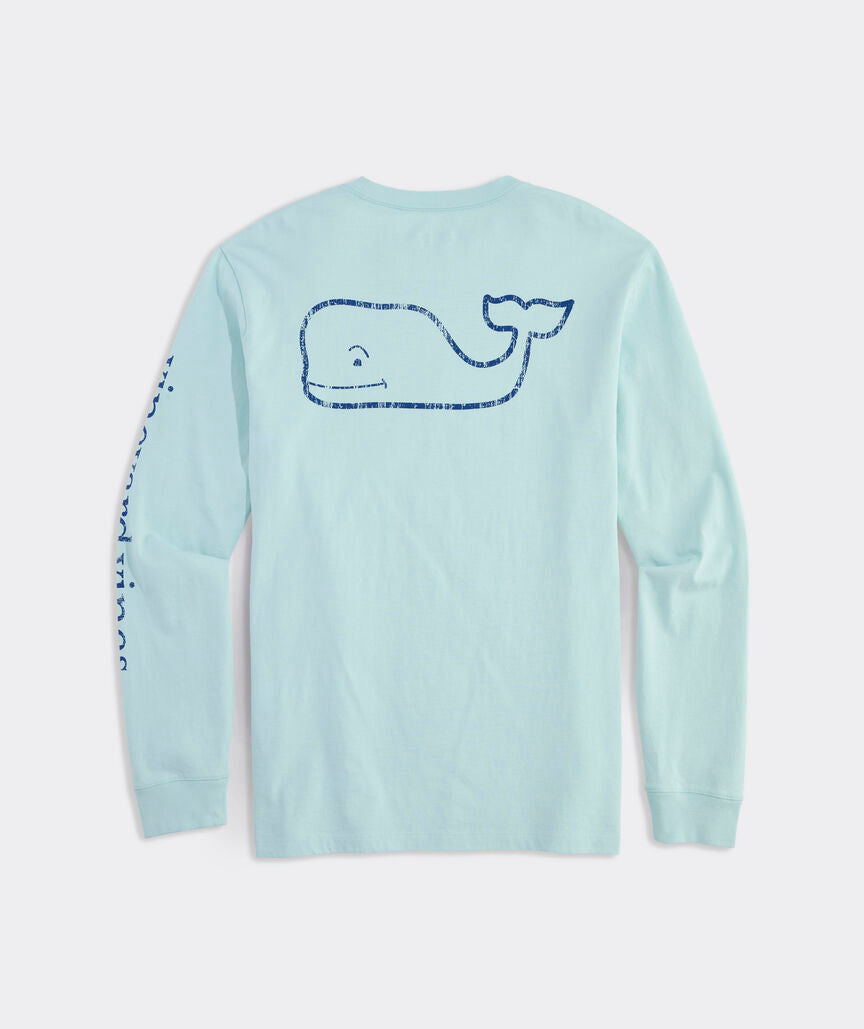 Vineyard Vines Vintage Whale Long-Sleeve Pocket Tee