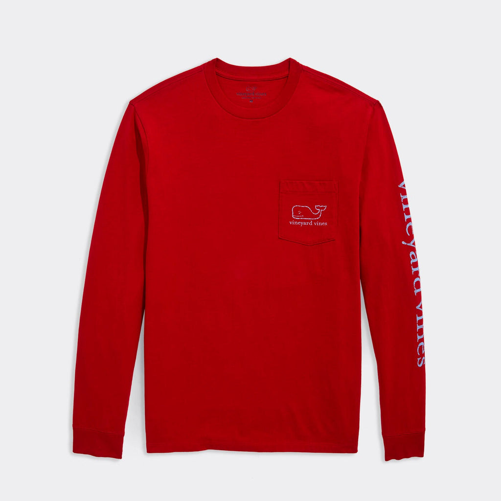 Vineyard Vines Vintage Whale Long-Sleeve Pocket Tee