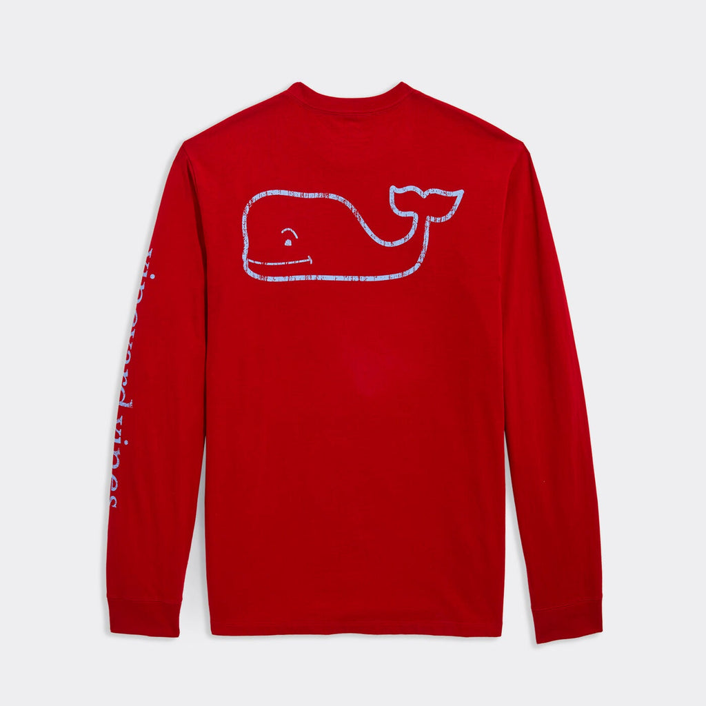 Vineyard Vines Vintage Whale Long-Sleeve Pocket Tee
