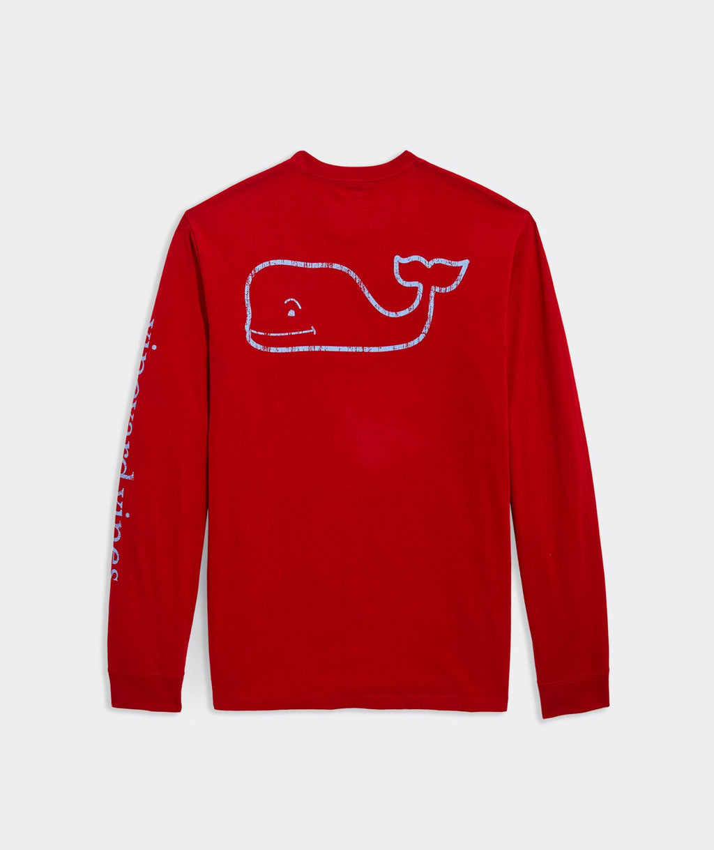 Vineyard Vines Vintage Whale Long-Sleeve Pocket Tee