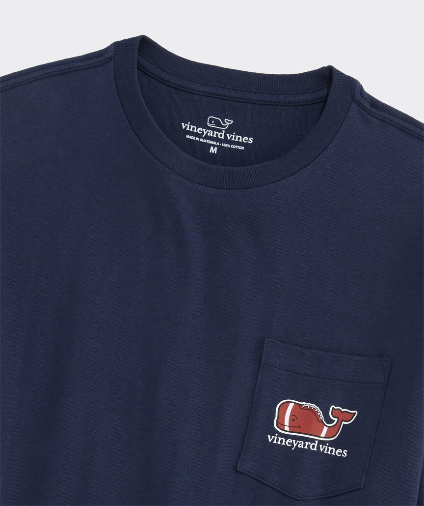 Vineyard Vines Long-Sleeve Football Whale Pocket Tee