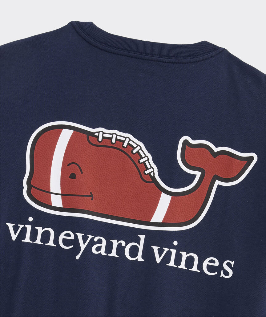 Vineyard Vines Long-Sleeve Football Whale Pocket Tee