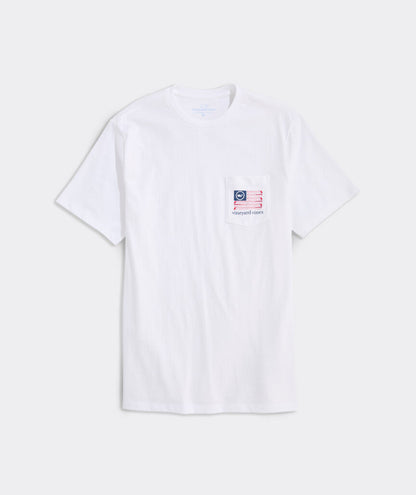 Vineyard Vines Americana Golf Flag Short-Sleeve Pocket Tee