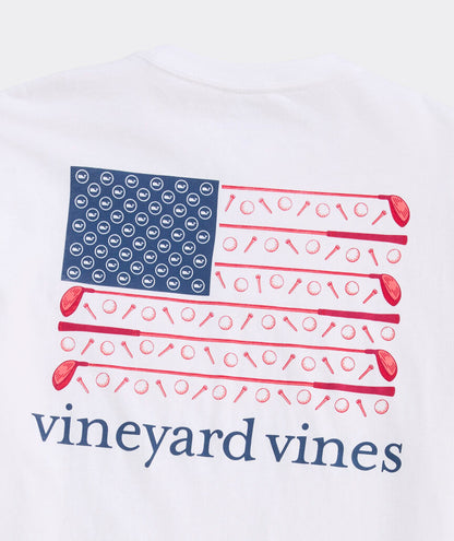 Vineyard Vines Americana Golf Flag Short-Sleeve Pocket Tee