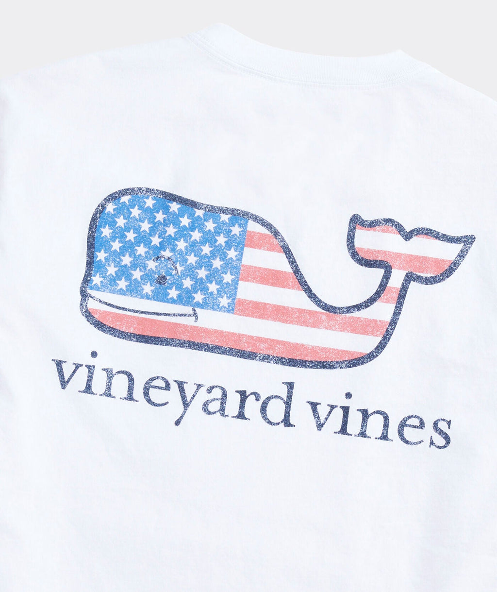 Vineyard Vines Flag Whale Short Sleeve Pocket Tee