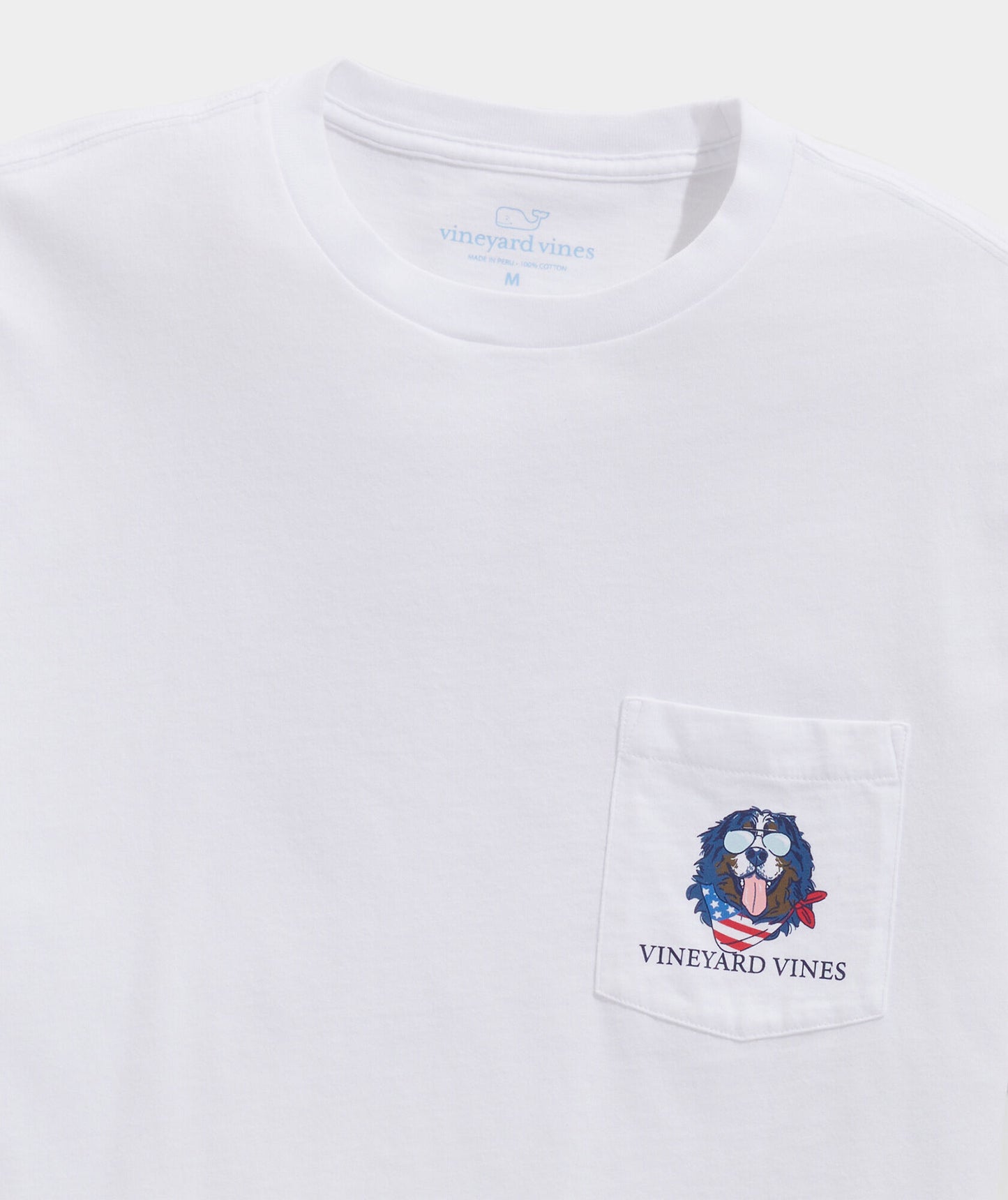 Vineyard Vines USA Flag Mountain Dog Short-Sleeve Pocket Tee