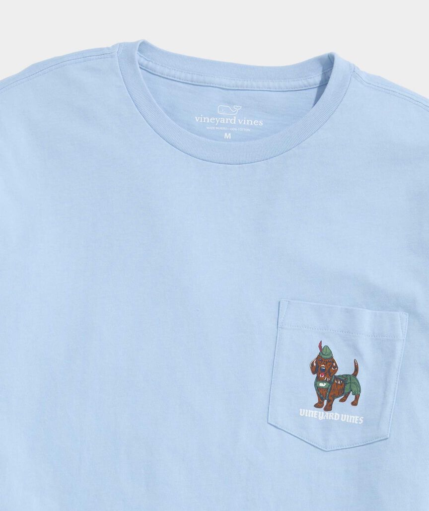 Vineyard Vines Oktoberfest Wiener Dog Long-Sleeve Pocket Tee