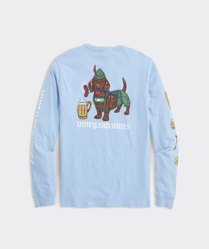 Vineyard Vines Oktoberfest Wiener Dog Long-Sleeve Pocket Tee