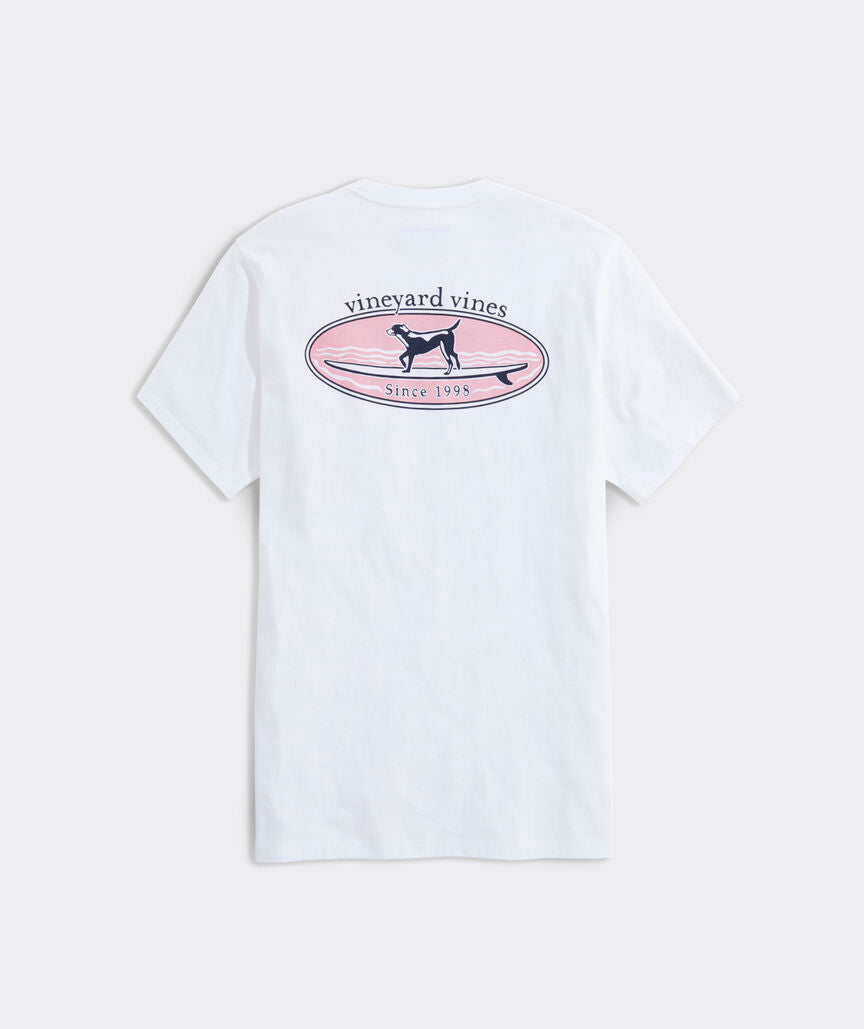 Vineyard Vines Dog Surf Logo Short Sleeve Pocket Tee Puritan