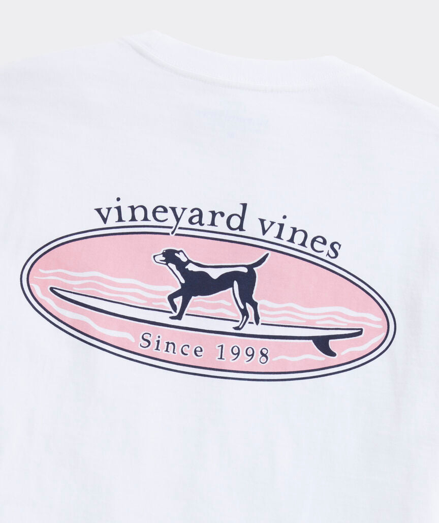 Vineyard Vines Dog Surf Logo Short Sleeve Pocket Tee Puritan