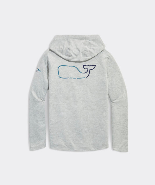 Vineyard Vines On-The-Go Whale Outline Long-Sleeve Harbor Performance Hoodie Tee