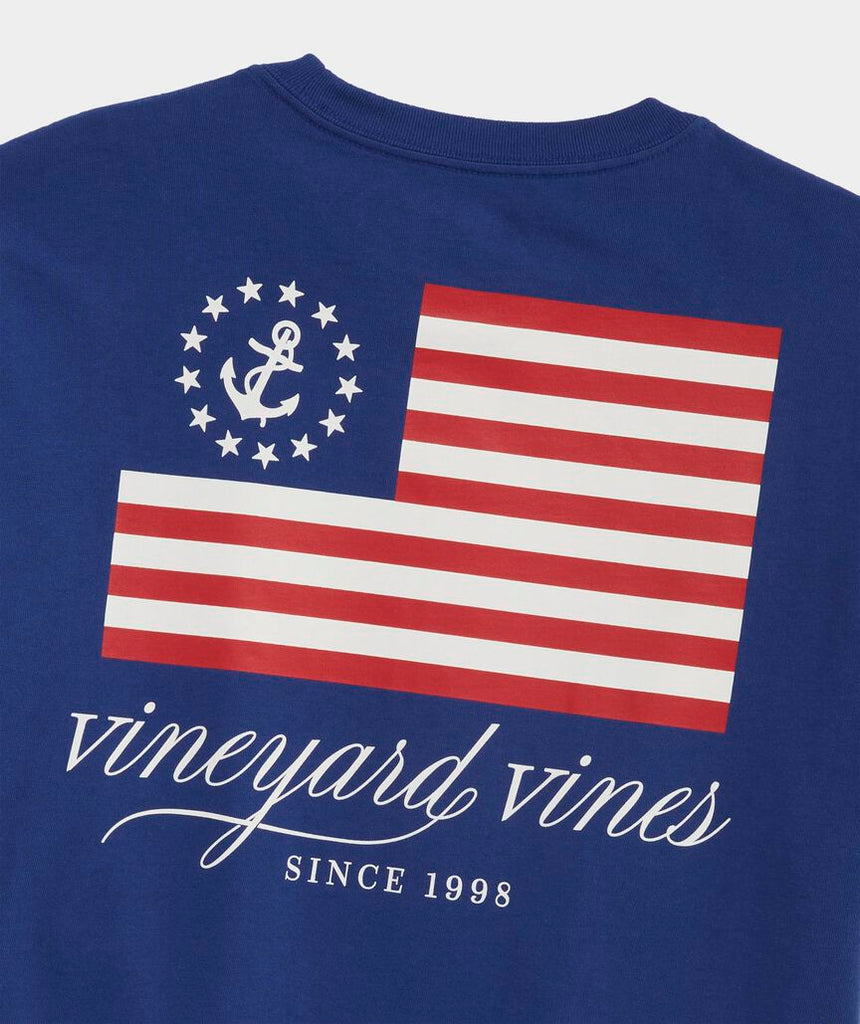 Vineyard Vines USA Anchor Flag Short-Sleeve Tee