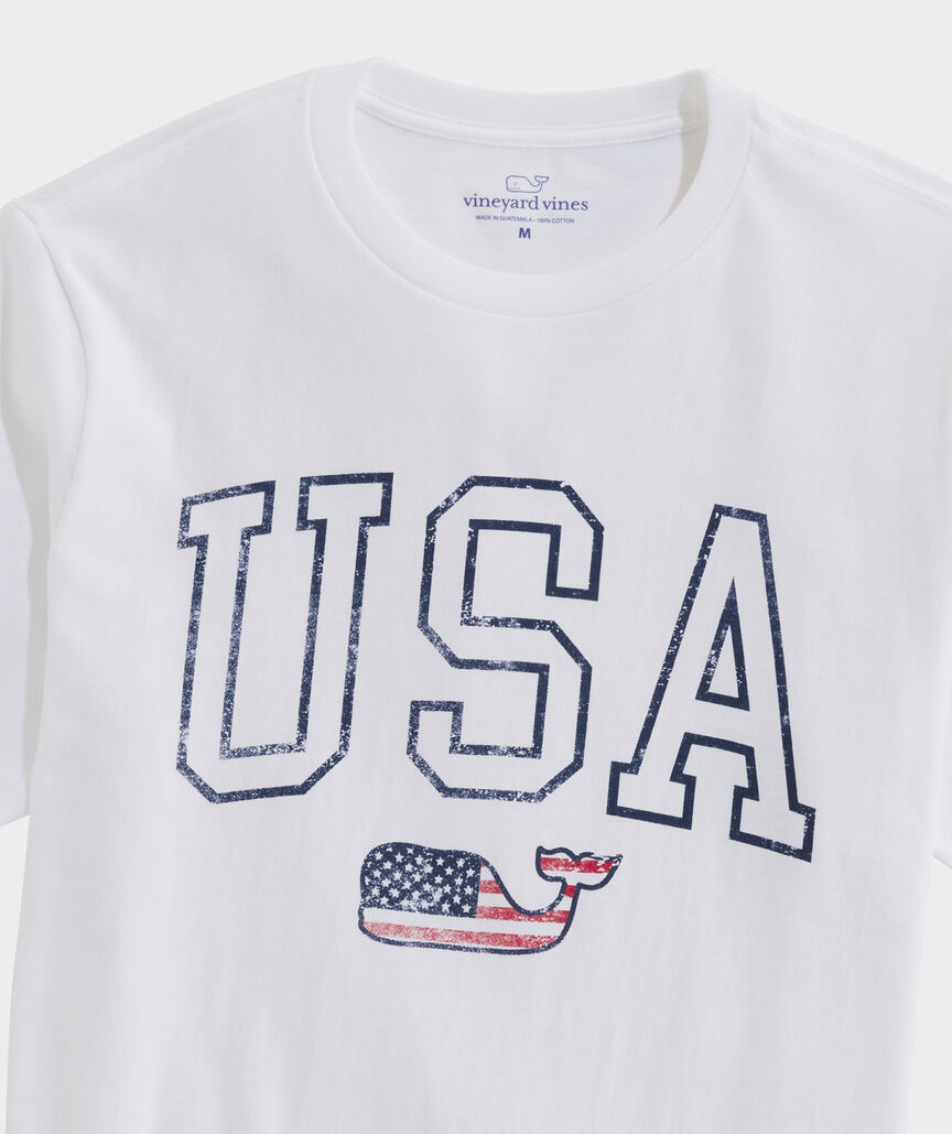 Vineyard Vines USA Flag Whale Short-Sleeve Tee