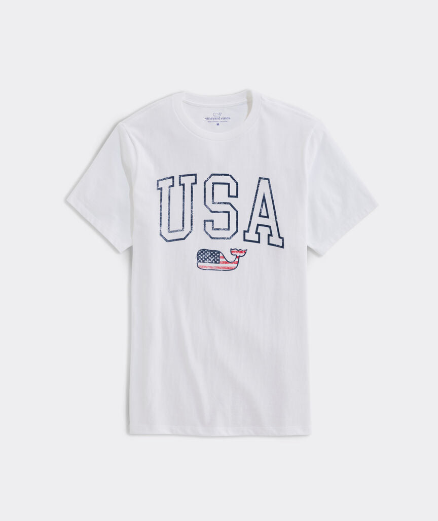 Vineyard Vines USA Flag Whale Short-Sleeve Tee