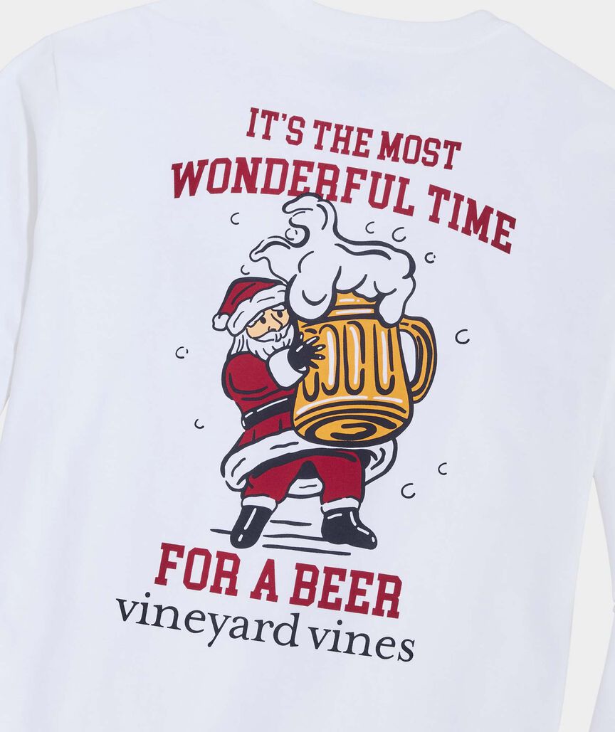 Vineyard Vines Most Wonderful Time For A Beer Long-Sleeve Tee