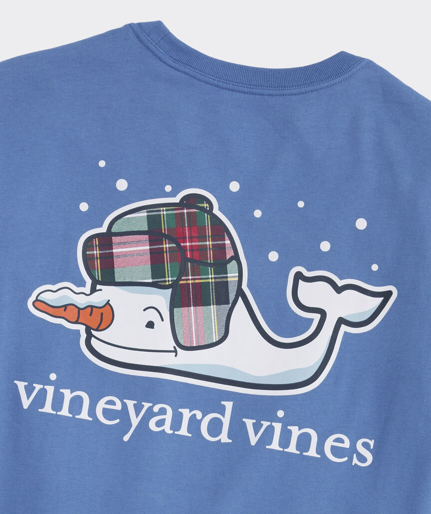 Vineyard Vines Snowman Whale Long-Sleeve Pocket Tee