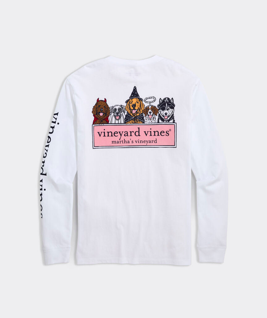 Vineyard Vines Halloween Pups Logo Box Long-Sleeve Tee